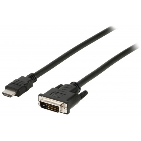 19P HDMI plug - 24+1 DVI plug 1.50 m Svart