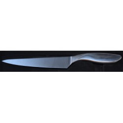 Kockkniv enkel med bra grepp, längd knivblad 20 cm bredd max 4,5 cm, blad och handtag i rostfritt stål.