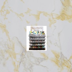 Självhäftande vinylfolie marmor vit/gul