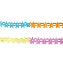 Hängdekor girlang rosa, gul, blå, orange längd 400cm höjd 11cm