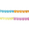 Hängdekor girlang rosa, gul, blå, orange längd 400cm höjd 11cm