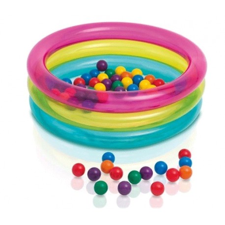 Intex baby pool med 50 bollar i olika färger