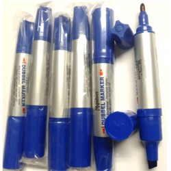 1 pack dubbelsidig marker Blå