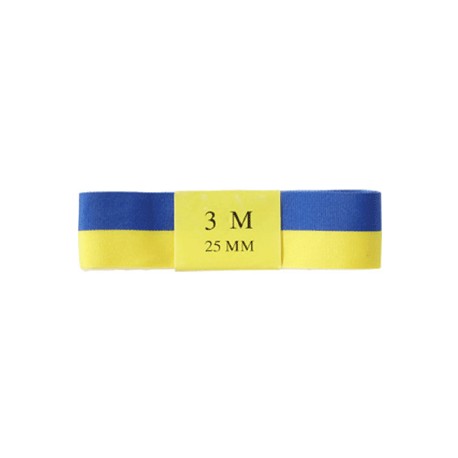 Sidenband blå/gul 25mmx3m