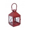 Lantern metal 25cm röd