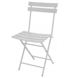 Bistro ihopfällbar stol i stål lackerad vit