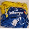 25 Stycken Blå Gula Ballonger