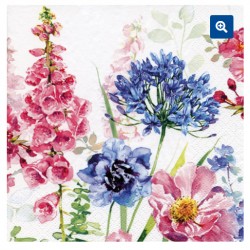 Matservett* 20p Ny blom love watercolor 33x33cm