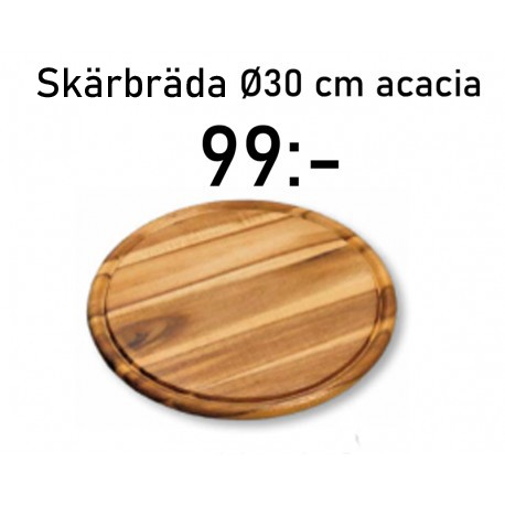 Snurrbricka Ø30 cm acacia
