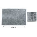 Badrumsmatta i polyesterchenille 50x80cm grå