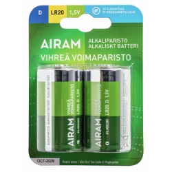 VIHREÄ VOIMA BATTERI LR20 D 2/BL